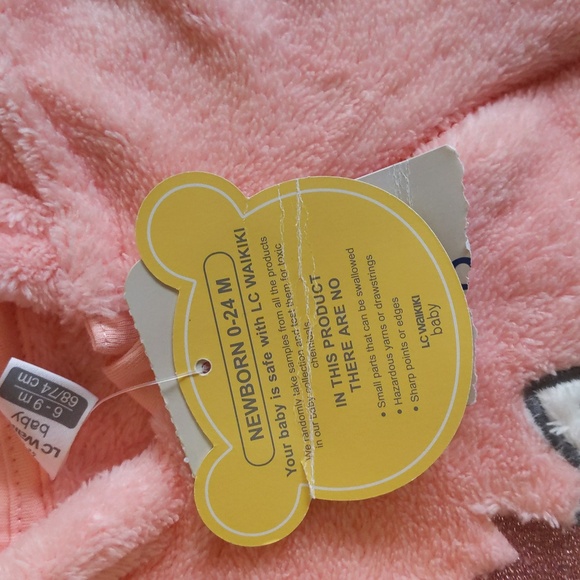 NEW lc waikiki fluffy peach kitten bunting suit 6-9 months baby girl - Picture 7 of 10